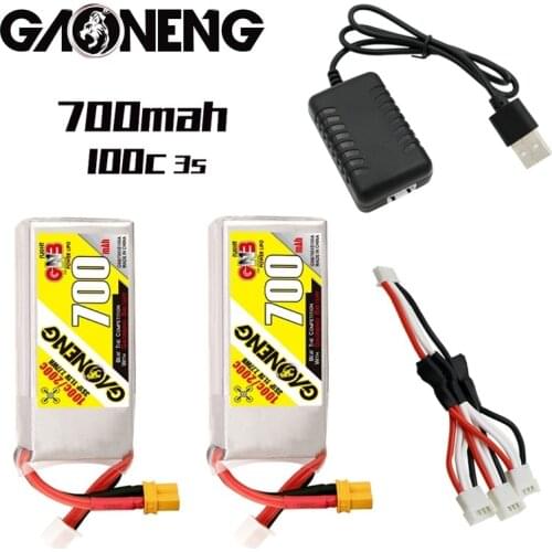 GNB GAONENG 700mah 3S 11.1V XT30 100C 200C RC FPV LiPo Battery Pack graphene for 11.1v drone battery with charger