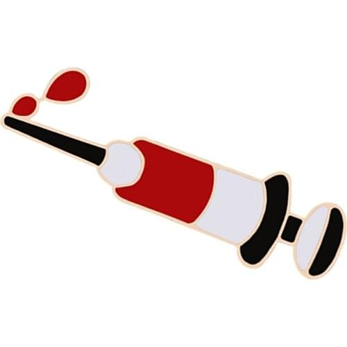 Fashion Medical Syringe Brooch Doctor Nurse Creative Denim Jackets Badges Pin Women Men Cartoon Enamel Pins Lapel Jewelry Gifts