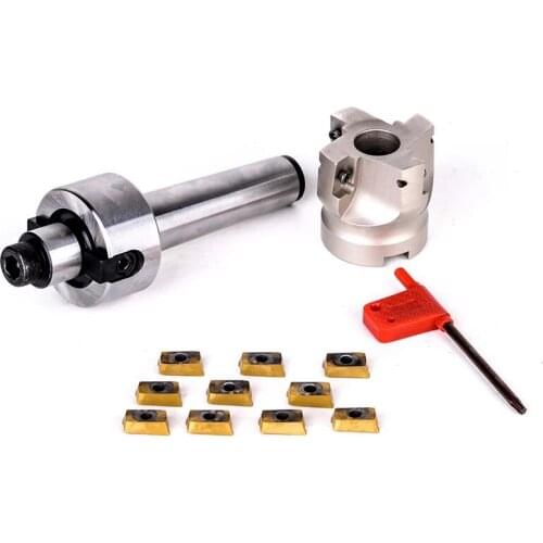 A set MT4 FMB22 M16+ 400R right angle shoulder Face Mill Cutter 50mm 22 4T+10pcs APMT1604 carbide inserts For Milling Tool