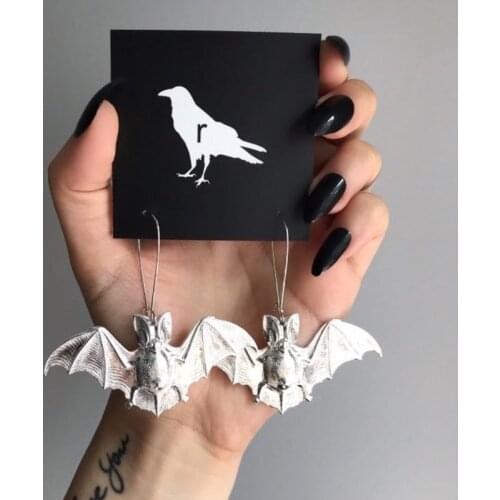 Punk Bat Pendant Earrings for Women Female Party Wedding Drop Earring Fashion Jewelry Statement Earrings Gifts