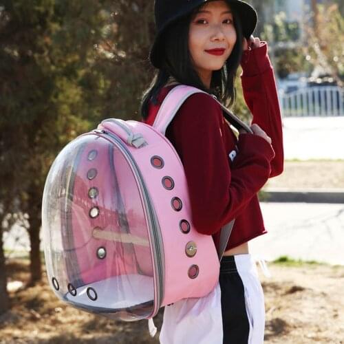 Pet Parrot Carrier Bird Travel Bag Space Capsule Transparent Backpack Breathable 360° Sightseeing
