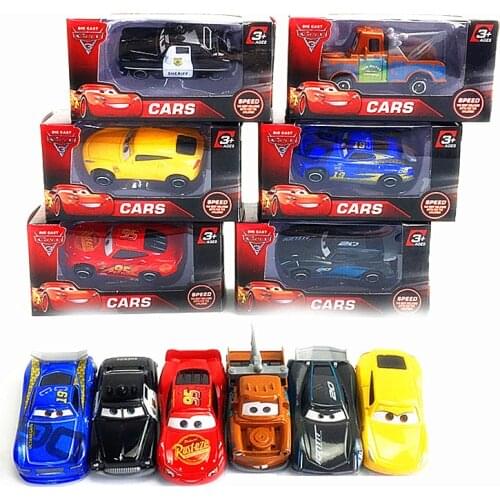 Pixar Cars 2 3 Lightning McQueen Jackson Storm Ramirez 6Pcs Diecast Vehicle Metal Alloy Boy Kid Toys Christmas Gift