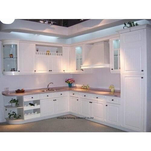 PVC/vinyl kitchen cabinet(LH-PV035)