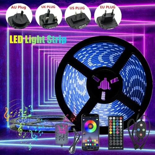 5050 LED Strips Light Sound Sensing Music Night lighting 44Keys Infrared Remote Control Waterproof Decoration Lamp Decor Strip