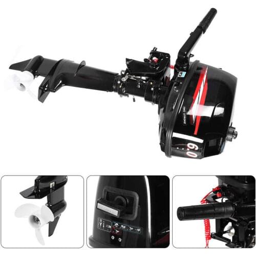 2 Stroke 6 HP Outboard Motor Tiller Shaft Plastic Metal Boat Engine Water Cooling System Accessory Mercury Outboard Trolling