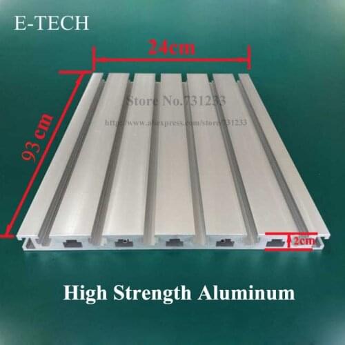 High Strength Aluminum Profile 930*240 mm CNC Engraving Machine Center Working Table 20mm Thick