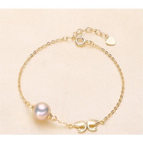 DIY pearl accessories 925 silver pearl jade bracelet empty hold fashion bracelet holder