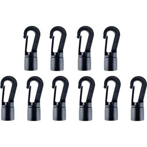 1/2/10 Pcs Kayak Buckle Hooks Elastic Bungee Shock Tie Cord Hook Quick Connect Rope Terminal Hanging Ends Lock Clip Clothesline