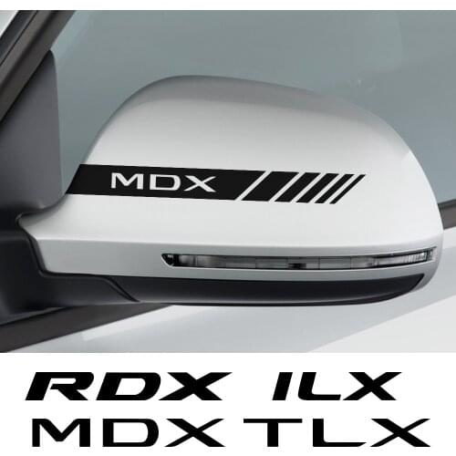 2PCS Car Rearview Mirror Stickers For Acura MDX V6 Aspec VTEC ILX RDX TLX Auto Accessories Strip Styling Decor Vinyl Film Decals