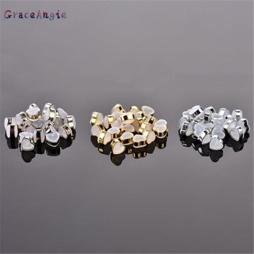 20PCS Jewelry Earrings Stoper Love Heart 3 Colors Ear jewelry Accessories Studs Gold earring stopper back hypoallergenic jewelry