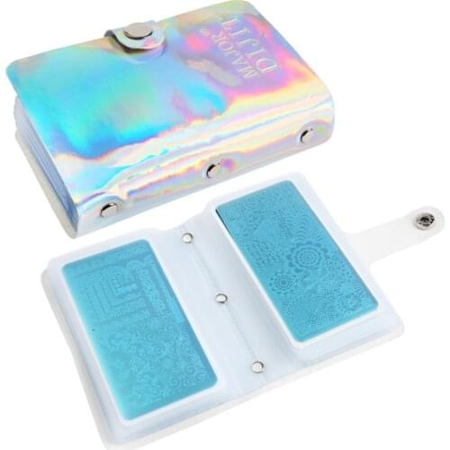 20 Slots Nail Art Stamp Plate Stamping Plates Holder Storage Bag Cases Stamp Bag Organizer (Without Plate) #275362