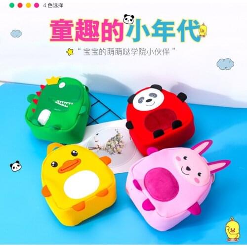 2020 new men and women cute cartoon children backpack dinosaur animal waterproof kindergarten school bag kawaii bag