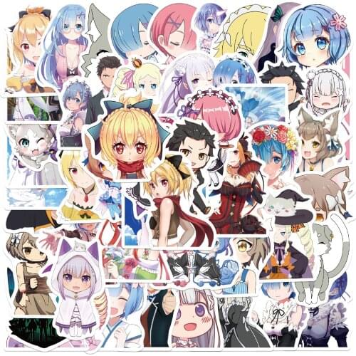 50 cartoon graffiti stickers from scratch notebook water cup decoration stickers