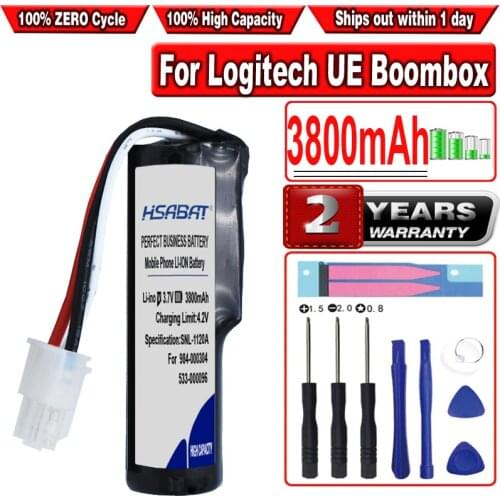 HSABAT 3800mAh 533-000096, DGYF001, GPRLO18SY002 Speaker Battery for Logitech 984-000304, UE Boombox