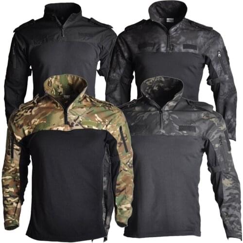Army Clothing Tactical Combat Shirt Military Hiking T-Shirt Tops Airsoft Multicam Camouflage Hunting Fishing Clothes Mens
