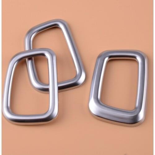 DWCX ABS Chrome 3pcs/set Interior Seat Headrest Adjust Button Cover Trim Fit for BMW 5 Series G30 2018