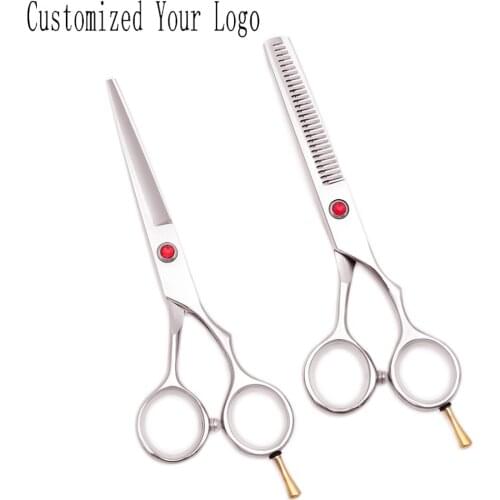Hair Thinning Scissors 5.5" 15.5cm JP Stainless Engraving Logo Barber Cutting Scissors Haircut Set Hairdressing Scissors C1012