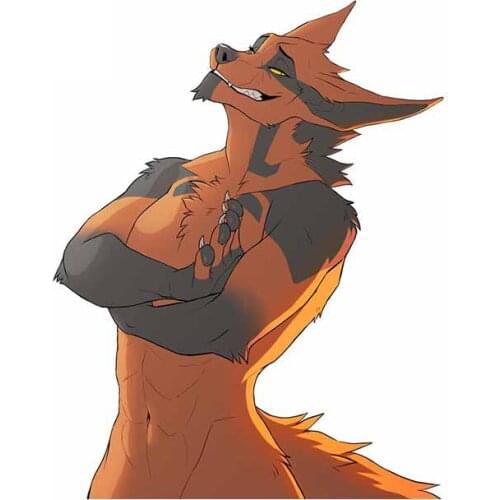 Fuzhen Boutique Decals Exterior Accessories Kurama Furry Waterproof Car Stickers Laptop Windshield Windows Decal