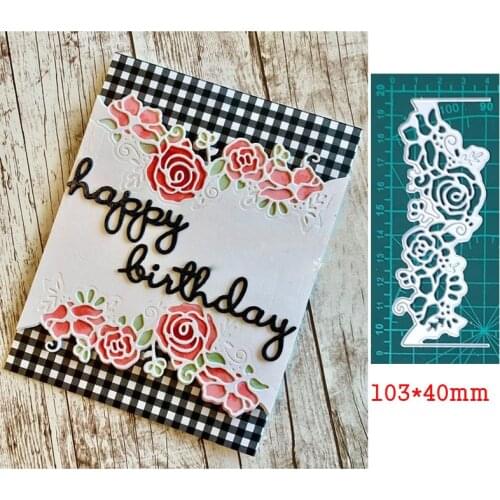 Metal Steel Die Cuts Pierced Floral Border Crafts Cutting Dies Stencil For DIY Scrapbook Paper Cards Blade Punch Embossing Die