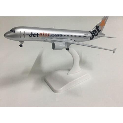 JASON TUTU 20cm Plane Model Airplane Model Jetstar Airbus A320 Aircraft Model 1:300 Diecast Metal Airplanes Planes Toys Aeroplan
