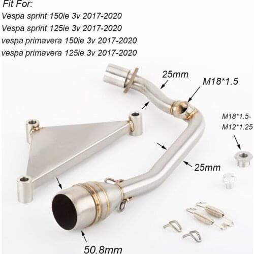 Motorcycle modification suitable for Vespa sprint 150ie Vespa primavera 150ie exhaust pipe 2017-2020