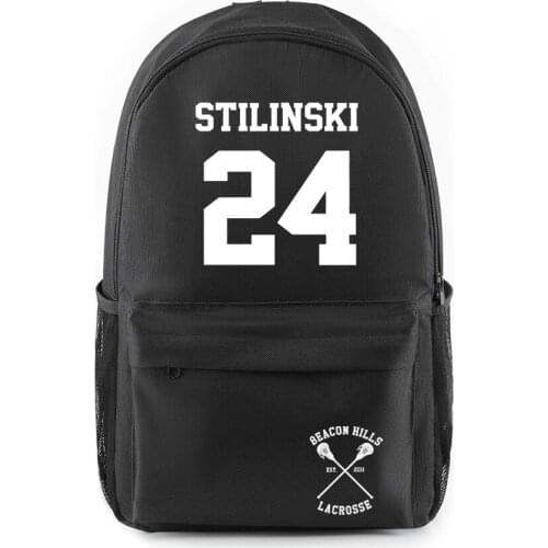 Teen Wolf Backpack Logo Name Printed Fashion with zipper 24 STILINSKI 2021 New Shoulder College Style Travel Backpack