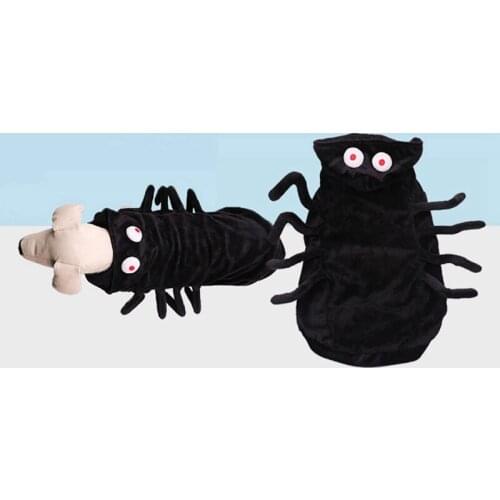 Pet Spider Clothes Puppy Plush Spider Halloween Cosplay Costume For Dogs Cats Party Cosplay Funny Plush Spider