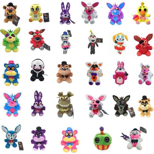 25CM FNAF plush toys Bonnie Chica cupcake Foxy Golden Fazbear Nightmare Sister Location Kids Plush Toys Christmas gifts