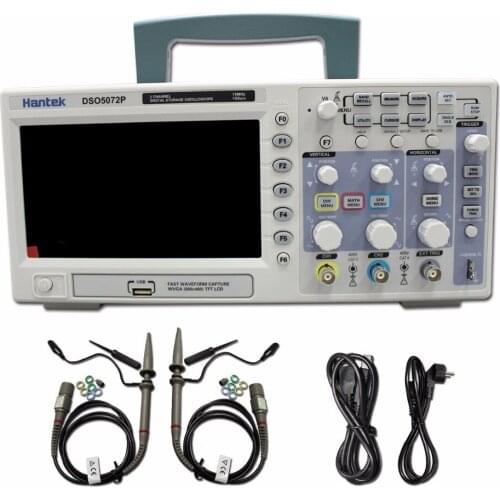 Hantek DSO5072P Oscilloscope 2 Channels 70MHz Handheld Osciloscopio Digital Oscilloscopes USB LCD Oscillograph Diagnostic-tool