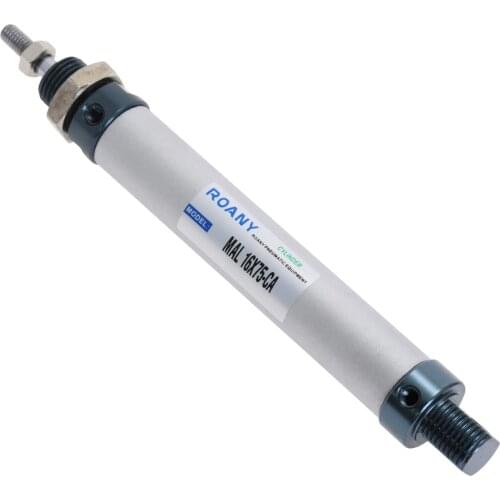 Pneumatic Cylinder MAL Series Mini 16/20/25/32mm Bore 25/50/75/100/200/300/400/500mm Stroke Single lever pneumatic Air cylinder