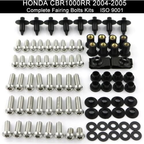 Fit For Honda CBR1000RR 2004 2005 Motorcycle Stainless Steel Complete Full Sets Fairing Bolts Kit Bodywork Screws Nuts