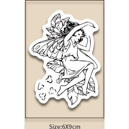 9*6CM Dream Fairy Transparent Clear Stamps / Silicone Seals Roller Stamp For DIY Scrapbooking Photo Album/Card Making