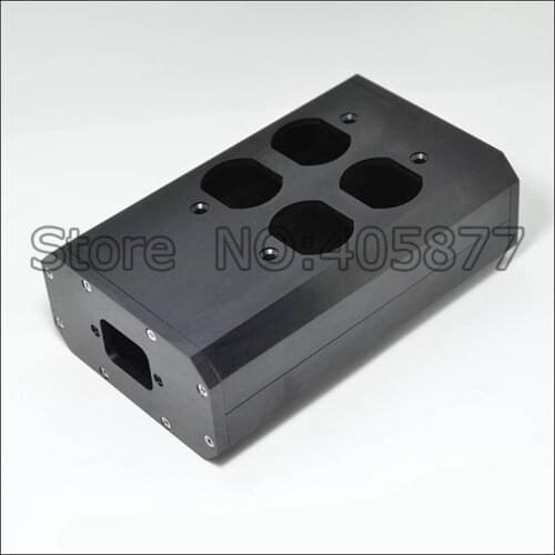 US AC Power Supply Distributor Aluminum 4 Outlet Box Audio Grade