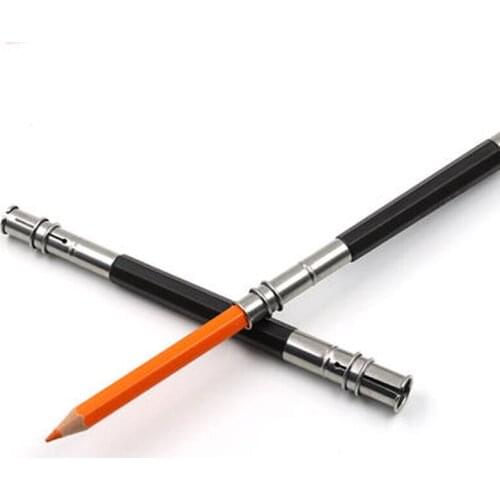 Adjustable Dual Head Pencil Extender Holder Sketch School Office Art Write Tool Dual 2 Head Student Writing Gift Stationery