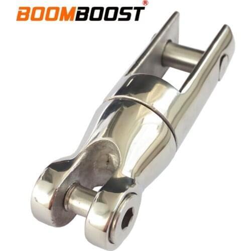 1Pc Connector for Marine Boat Anchor 6*8" Chain Silver Stainless Steel Swivels Swivel Chain 360 Degree