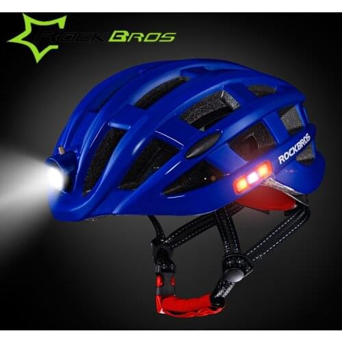 ROCKBROS With Light Intergrally-molded Mountain Road Bicycle Helmet Safe Cycling Helmet Bike Ultralight Helmet Men Women 49-59cm