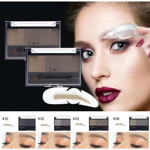High Quality Instant Eyebrow Stamp Waterproof Powder Makeup Set Adjustable Eyebrow Stamp Women Makeup Tools