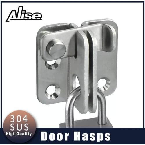 Alise Stainless Steel Cabinet Lock Hasp Latches Sliding Door Simple Convenience Lock For Home Hotel Door Security Hardware