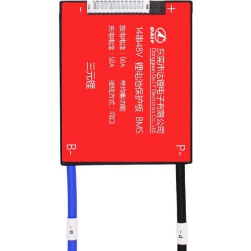 14 Series 48V Electric Vehicle Power Lithium Battery Protection Board BMS with Equilibrium Co-port Discharge Polymer Ternary