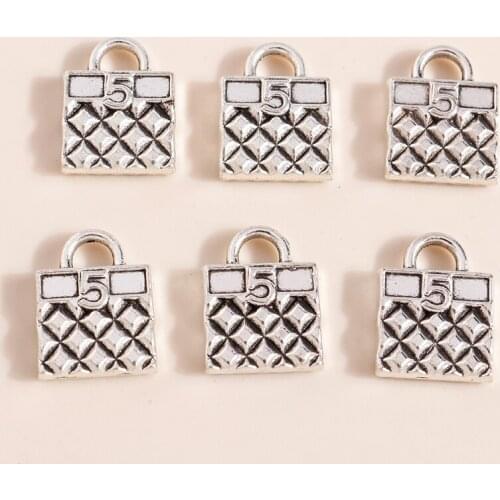 15pcs 10*14mm Cute Alloy Cosmetic Bag for Jewelry Making DIY Handmade Necklaces Earrings Making Craft Supplies Accessories