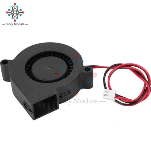 3D Printer 5015 12V 0.18A Exhaust Turbo Fan Lower Radiator Cooling Fan PBT Anti-Plastic Material 3D Printer Accessories