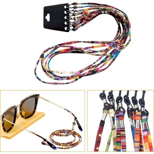 5Pcs Colorful Cotton Sunglasses Strap Eyeglass Chain Cord Reading Glasses Chain String Holder Neck Cord Eyewear Glasses string
