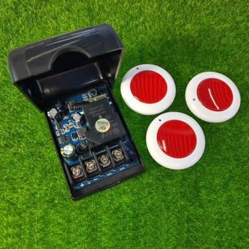 DC 12V-48V Wireless Remote Control Switch System 40A 1CH Relay Wireless Power Light Switch Receiver + Round Transmitter