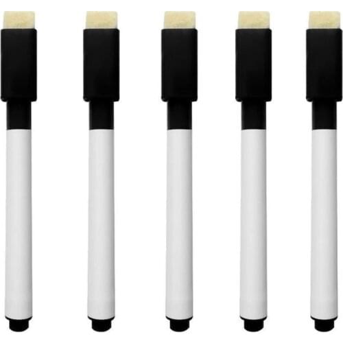 10Pcs/Lot Black Erasable Whiteboard Pen Dry White Board Markers for Student Childrens Drawing Pen Office School Supplies