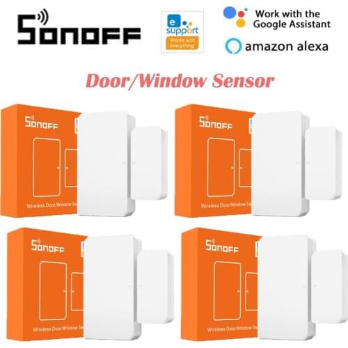 SONOFF Zigbee Door Sensor SNZB-04 Mini Window Sensor Alarm via eWelink APP Home Security Work with Alexa Google Home Automation