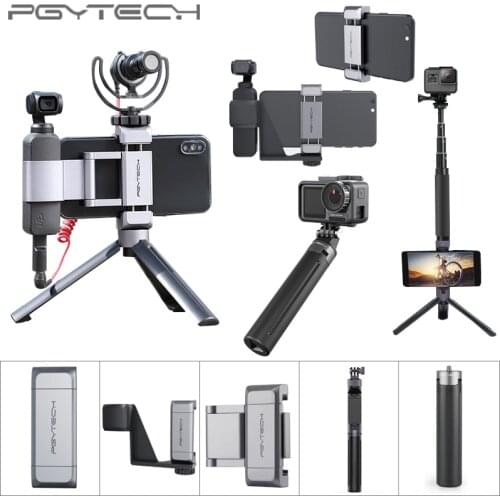 6 Options PGYTECH DJI OSMO Pocket Phone Holder Mount Adapter Stick for DJI Pocket 2 DJI OSMO Pocket Camera Gimbal Accessories