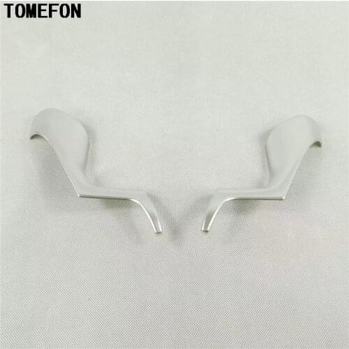 For Toyota LC Land Cruiser V8 FJ 200 2008 - 2016 2017 Steering Wheel Protector Cover Trim Chrome Decoration Stickers 2pcs