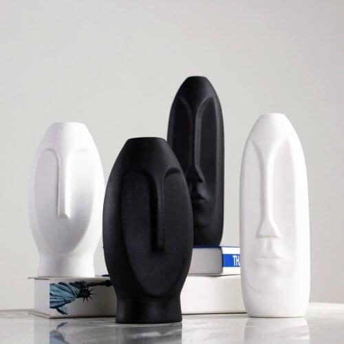 Geometric Decor Vases Creative Nordic Human Body Luxury Ceramics Vases Table Ornaments Arredamento Casa Room Decor DI50HP