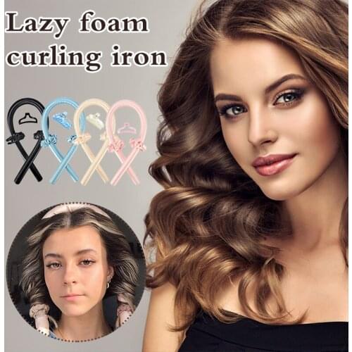 Flexible Curling Rods with Clip Twist Foam Hair Rollers Soft Foam No Heat Hair Rods Rollers with 2 Hair Ring for Women