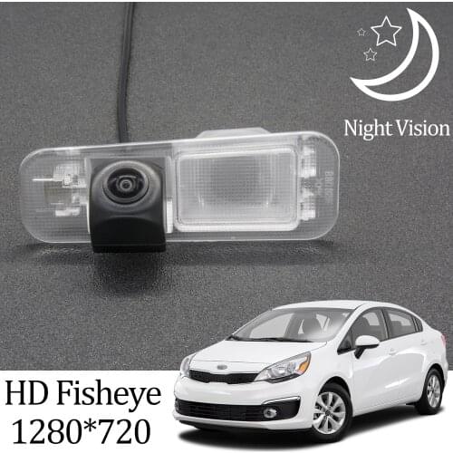 Owtosin HD 1280*720 Fisheye Rear View Camera For Kia Rio 3 Sedan 2011 2012 2013 2014 2015 2016 2017 Car Parking Accessories